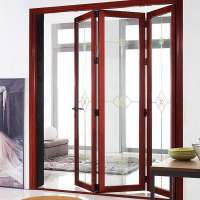 Aluminum folding door for modern office or home latest modern design with insulation glass